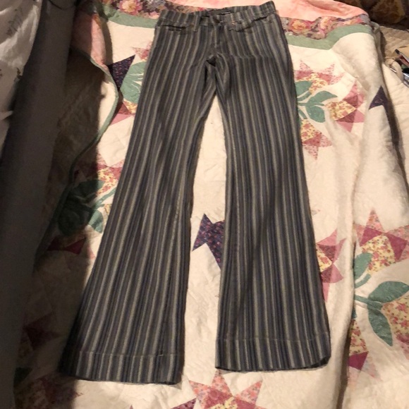 Joe’s Jeans Blue Striped Flare Jeans - Picture 2 of 5